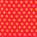 Tissu patchwork Kaffe Fassett pois oranges fond rouge GP70 (Spot)