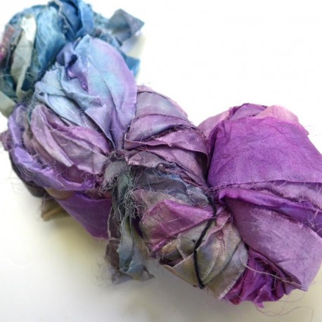 Chutes de Sari indien - bleu-gris violet