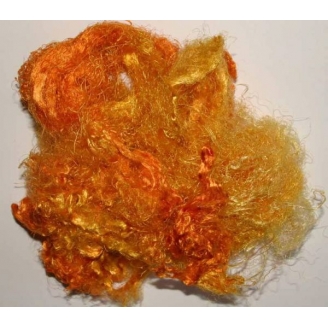 Fibres de soie jaune/orange