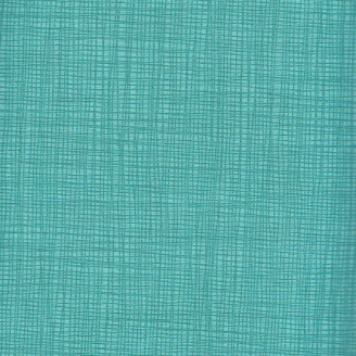 Tissu imprimé turquoise effet tissage - Linea Texture
