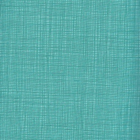 Tissu imprimé turquoise effet tissage