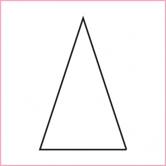 Triangle isocèle 1 inch 1/4 - Gabarit bristol