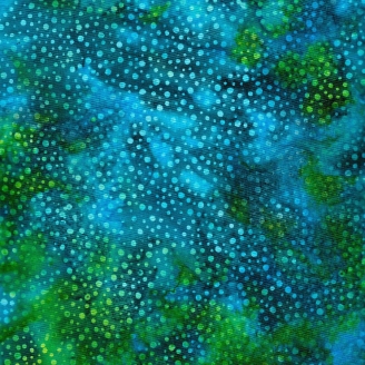 Tissu batik bleu vert Cabo pétillant