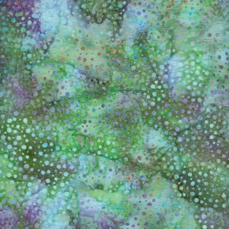 Tissu batik vert violet pétillant