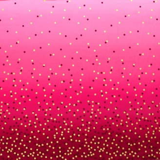 Tissu dégradé Confetti Framboise - Ombre Confetti Metallic par V&Co