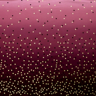 Tissu dégradé Confetti Mûre - Ombre Confetti Metallic par V&Co