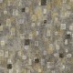 Tissu Gustav Klimt rectangles noirs fond gris doré