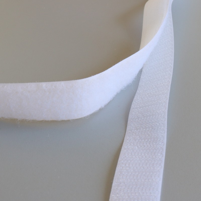 Ruban Velcro pour tissus - A coudre - Noir - 20 mm x 10 m