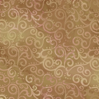 Tissu patchwork faux-uni Arabesque Camel - Ombre Scroll
