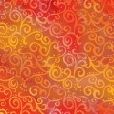 Tissu patchwork faux-uni Arabesque Orange Agrume - Ombre Scroll