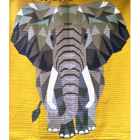 The Elephant Abstractions quilt (l'Eléphant) - Modèle de patchwork
