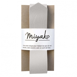 Anse de sac en cuir Miyako - Argent_