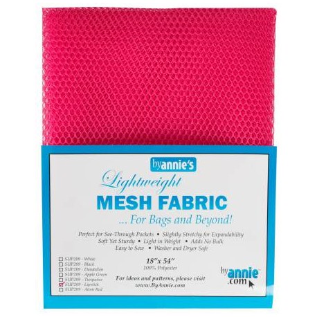 Tissu mesh (tissu filet) by Annie - Rose Lipstick
