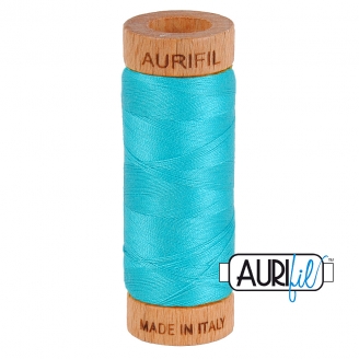 Fil de coton Mako 80 Aurifil - Turquoise 2810