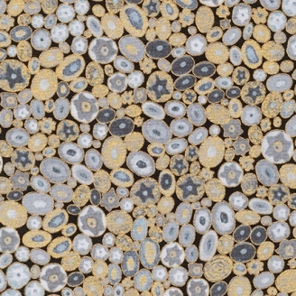Tissu Gustav Klimt Millefiori gris