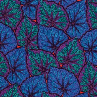 Tissu Philip Jacobs Begonia bleu PJ018