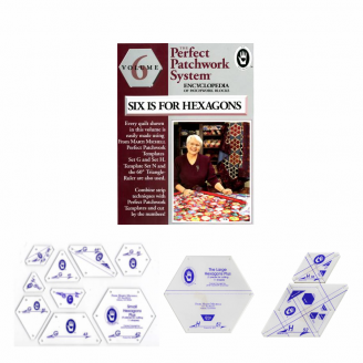 Pack Hexagones : sets G et H + Volume 6 de l'encyclopédie du patchwork de Marti Mitchell (anglais)