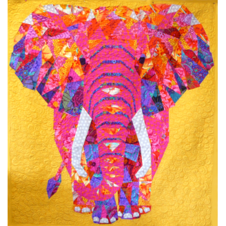 The Elephant Abstractions quilt (l'Eléphant) - Version Emma