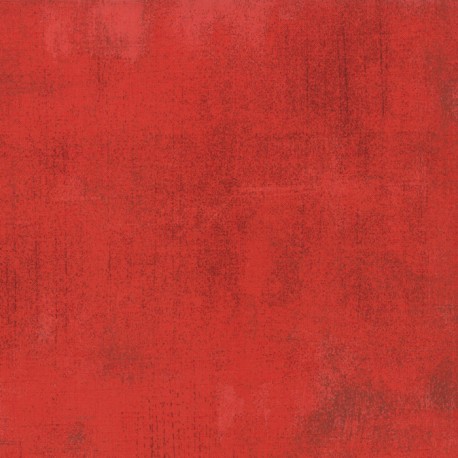 Tissu patchwork faux-uni patiné rouge radis - Grunge de Moda