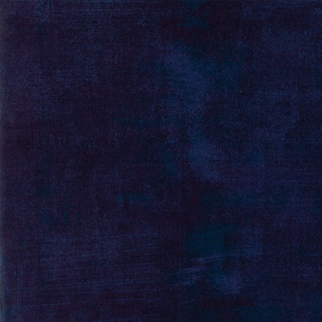 Tissu patchwork faux-uni patiné bleu caban - Grunge de Moda