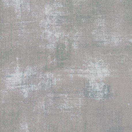 Tissu patchwork faux-uni patiné gris argent - Grunge de Moda