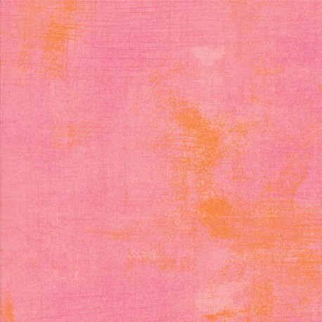Tissu patchwork faux-uni patiné rose saumon - Grunge de Moda