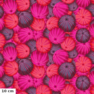 Tissu patchwork Philip Jacobs Oursins PJ100 rouge_