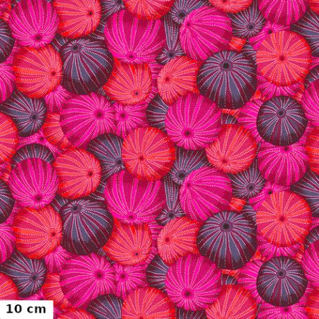 Tissu patchwork Philip Jacobs Oursins PJ100 rouge