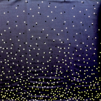 Tissu patchwork Confetti noir - Ombre Confetti Metallic par V&Co
