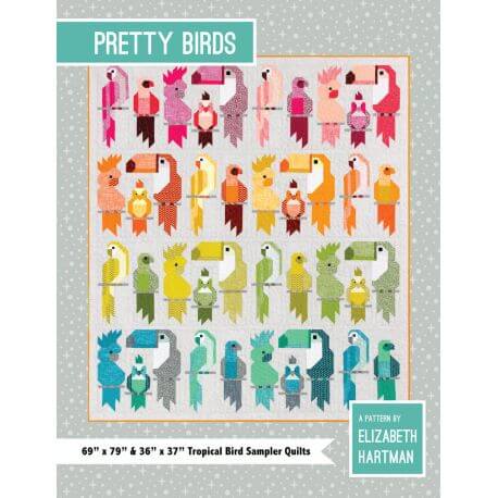 Jolis oiseaux - Modèle de patchwork d'Elizabeth Hartman (Pretty Birds)