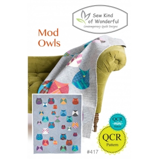 Mod Owls - Modèle de patchwork_