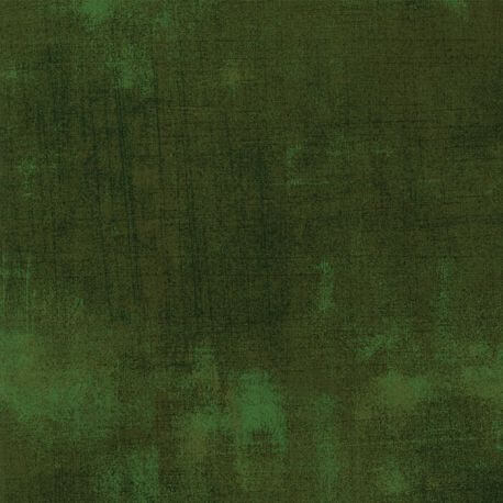 Tissu patchwork faux-uni patiné vert forêt - Grunge de Moda