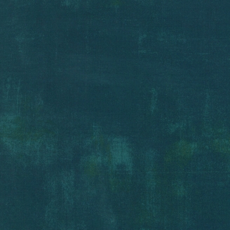 Tissu patchwork faux-uni patiné vert jade foncé - Grunge de Moda