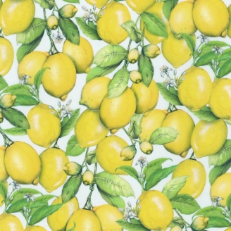 Tissu patchwork citrons dans le citronnier - Down on the farm