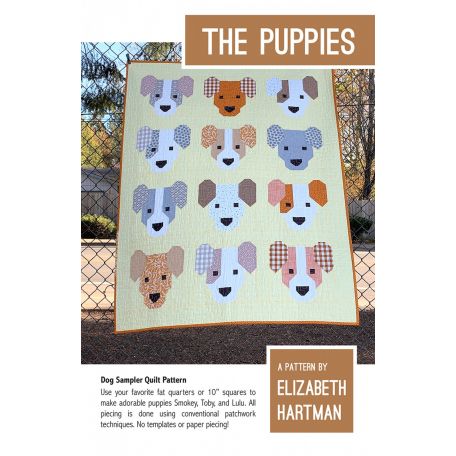 Les Chiots (The Puppies) - Modèle de patchwork d'Elizabeth Hartman