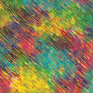 Tissu batik à stries multicolores