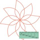 Fleur n°3 (Spin e fex) 5,5" - Règle à quilter Westalee