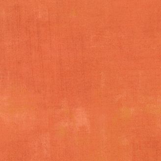 Tissu patchwork faux-uni patiné orange papaye - Grunge de Moda