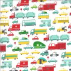 Tissu patchwork camions d'enfants - On The Go