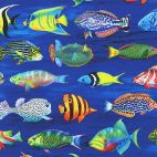Tissu patchwork poissons du Pacifique - Coral Canyon