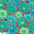 Tissu patchwork Philip Jacobs Fleur de Cactus PJ096 émeraude