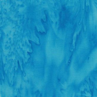 Tissu batik marbré bleu piscine