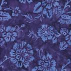 Tissu batik fleur ton sur ton violet