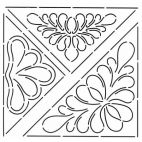 Stencil triangles de fleurs pour angles