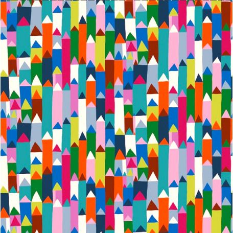 Tissu patchwork pointes géométriques colorées - Homeward