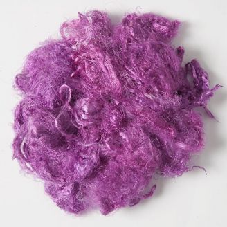 Fibres de soies violettes