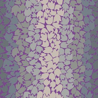 Tissu Kaffe Fassett ombres de feuilles grises fond violet GP174_