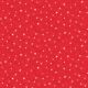 Tissu patchwork rouge avec petites étoiles - Scandi