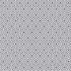 Tissu Patchwork hexagones gris ton-sur-ton