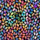 Tissu patchwork confettis multicolores fond noir - Brilliance